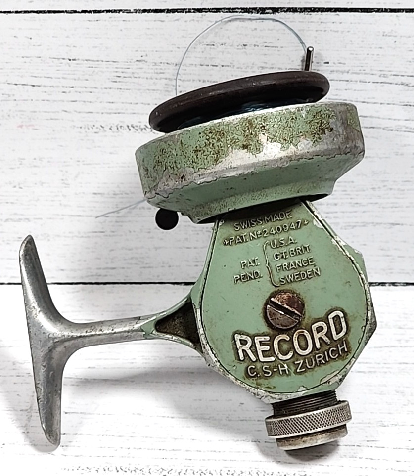 Swiss Fishing Reel- Record C.S.H Zurich PAT#240947 Vintage