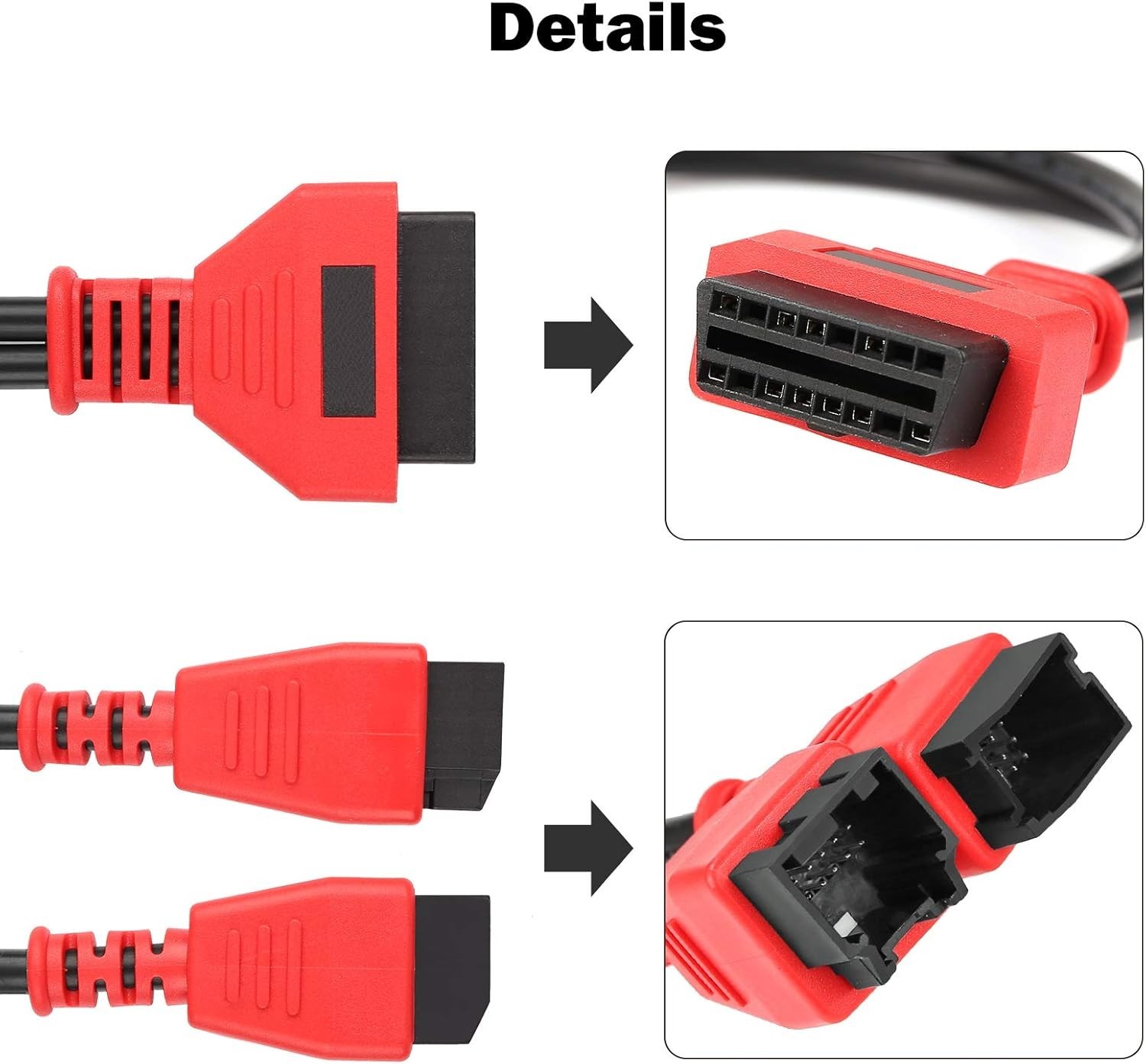 FCA 12+8 Cable Adapter for Chrysler 12+8 Programming Cable Connector, Autel OBD2