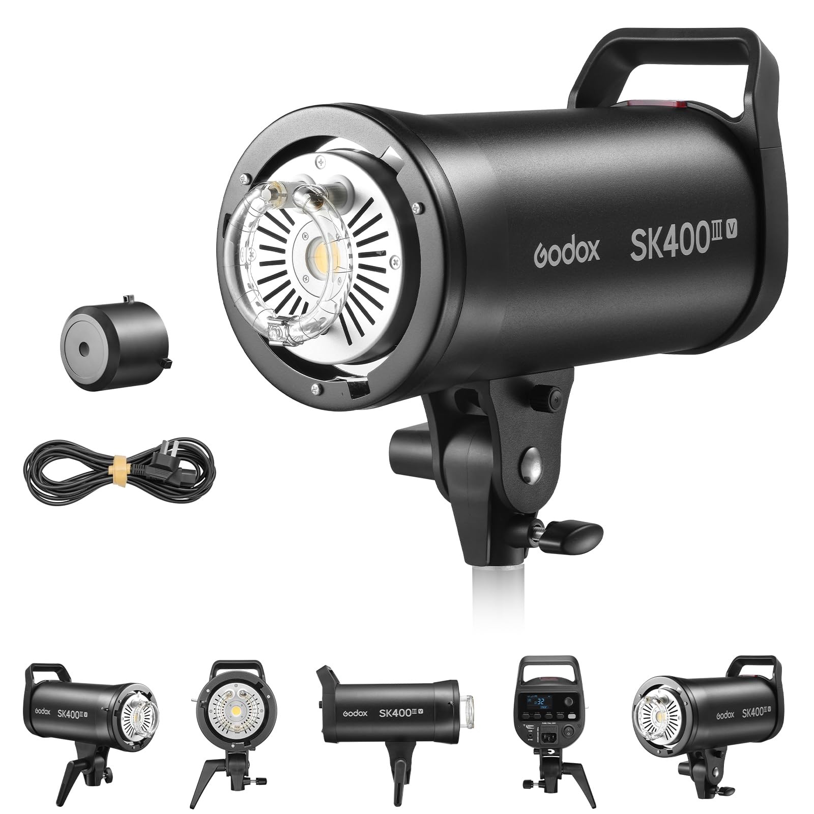 GODOX SK400IIIV (2026 Upgrade) Studio Strobe Light 400Ws GN65, 0.1-1.5s...