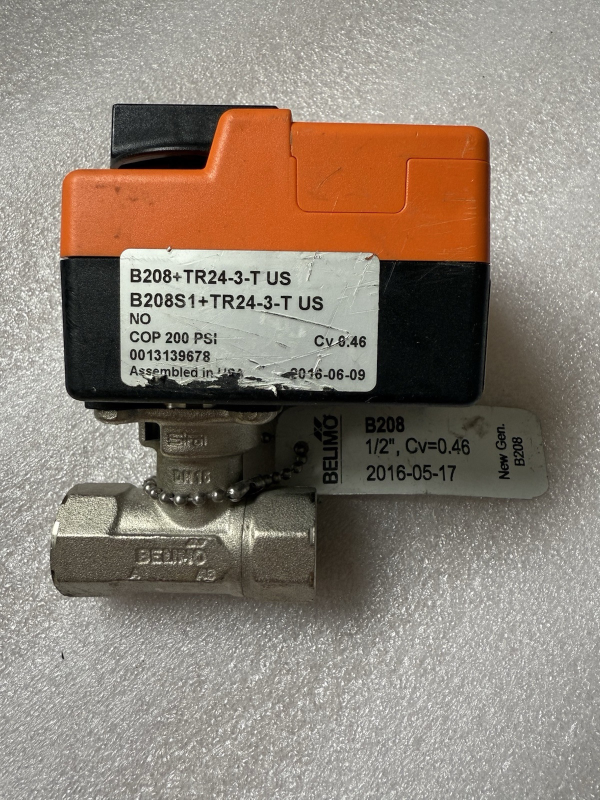 BELIMO B208+TR24-3-T US CHARACTERIZED CONTROL VALVE CCV 1/2" 2-WAY VALVE ACTUATO