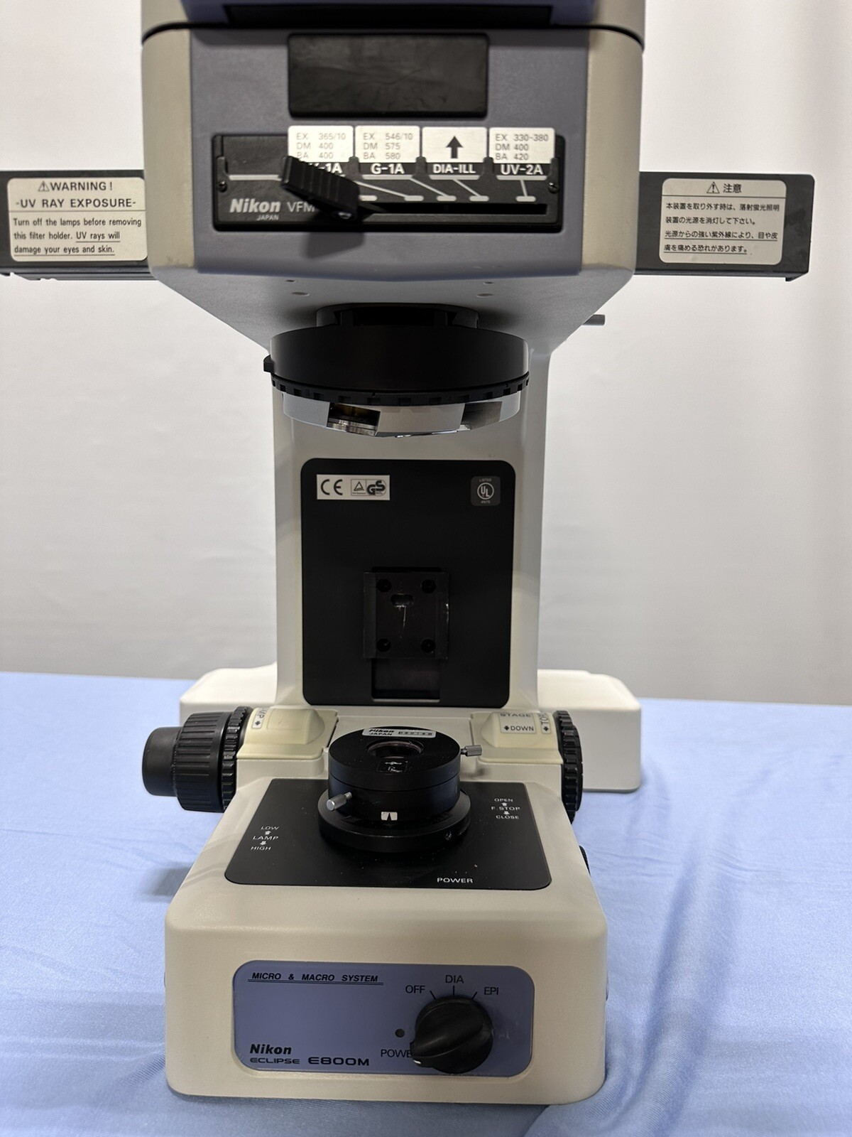 Nikon Eclipse E800 E800M Microscope, VFM, Photo Head V-TP VTP, C-LP CLP