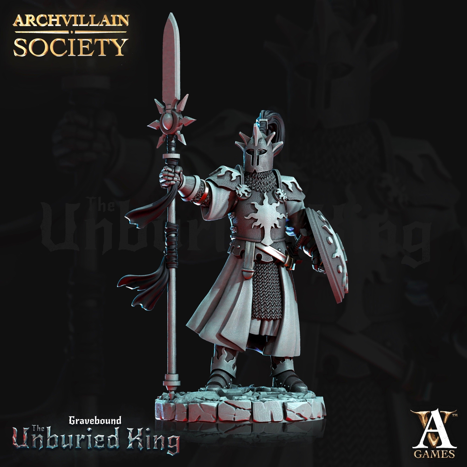 3D Printed Archvillain Games Sir Declinse Society Vol. XX  28 32mm D&D