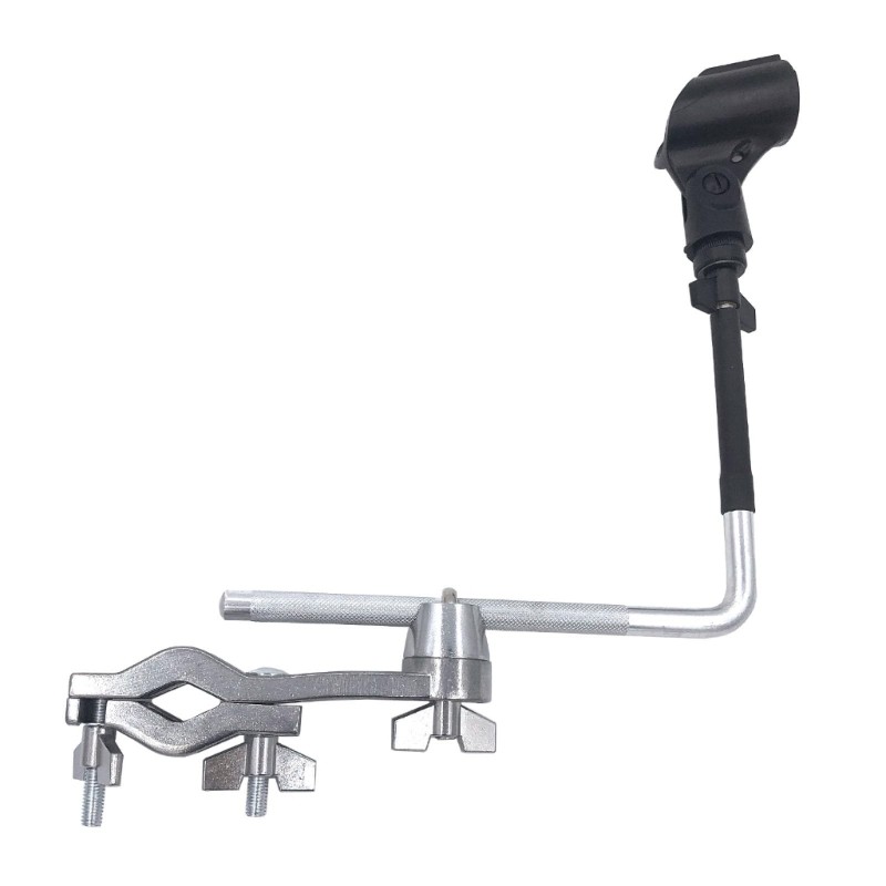 Space Saving Microphone Attachment for Drum Hardware Eliminates Extra Stands
