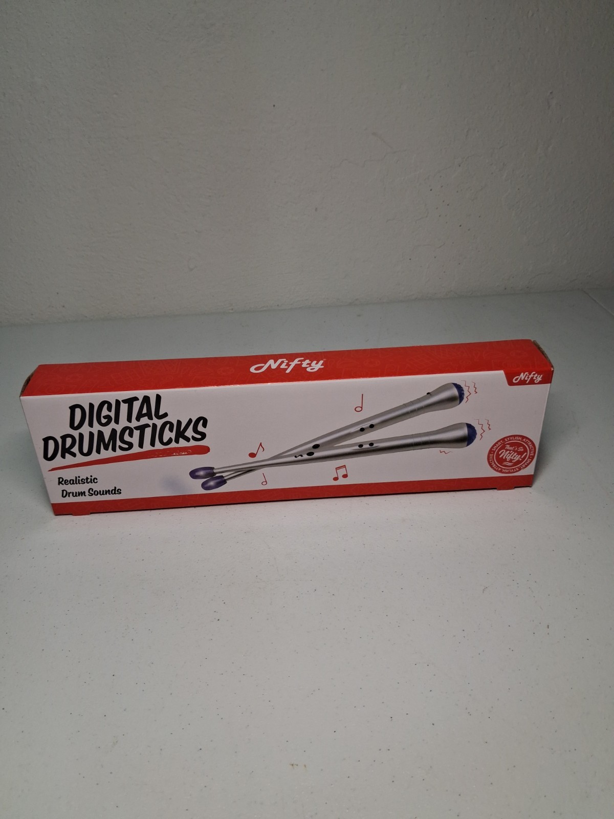 Nifty Realistic Digital DrumSticks Realistic Drum Sounds New Open Box