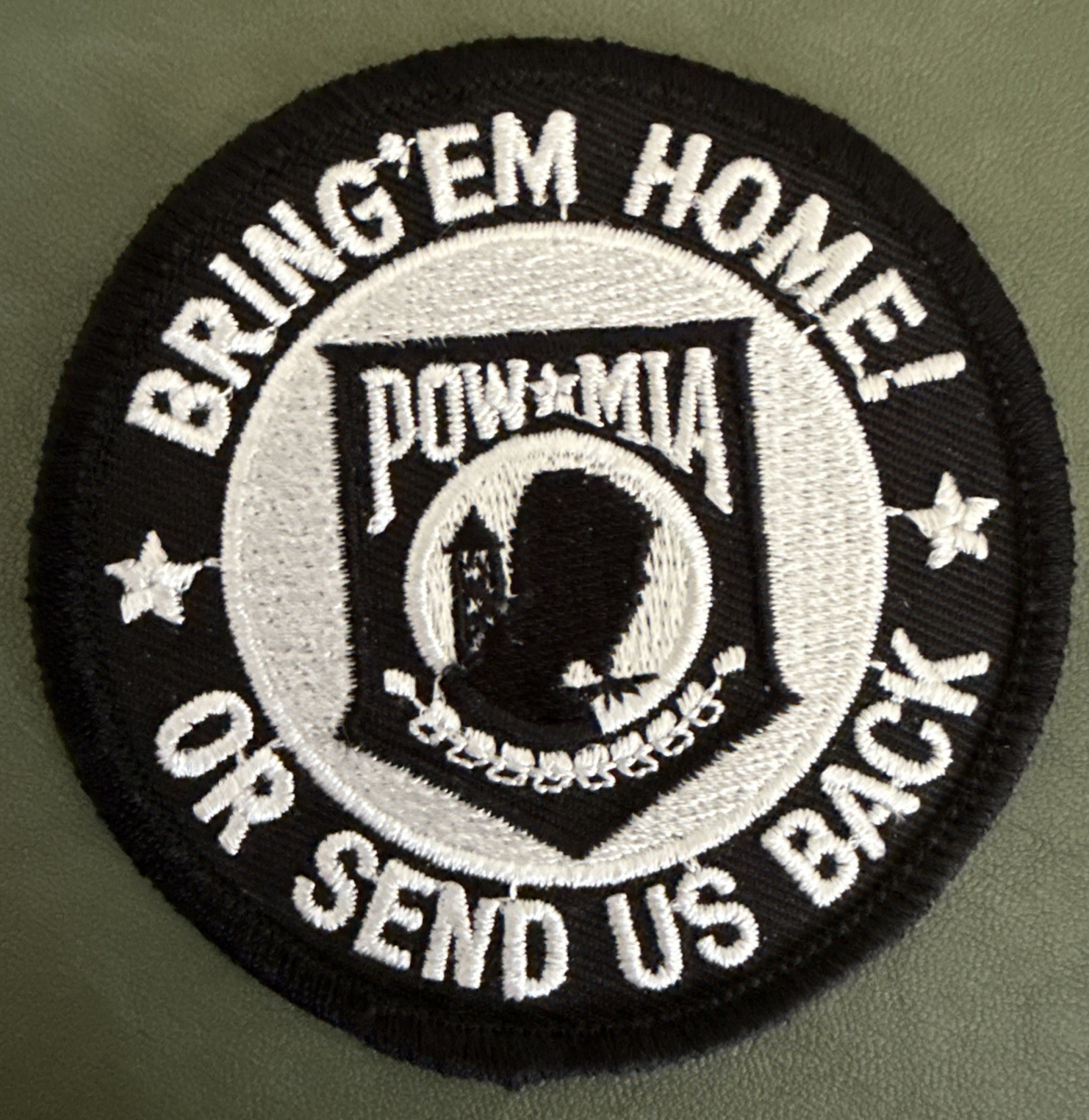 POW MIA Bring Em Home Patch Or Send Us Back Vietnam Tribute New 3”