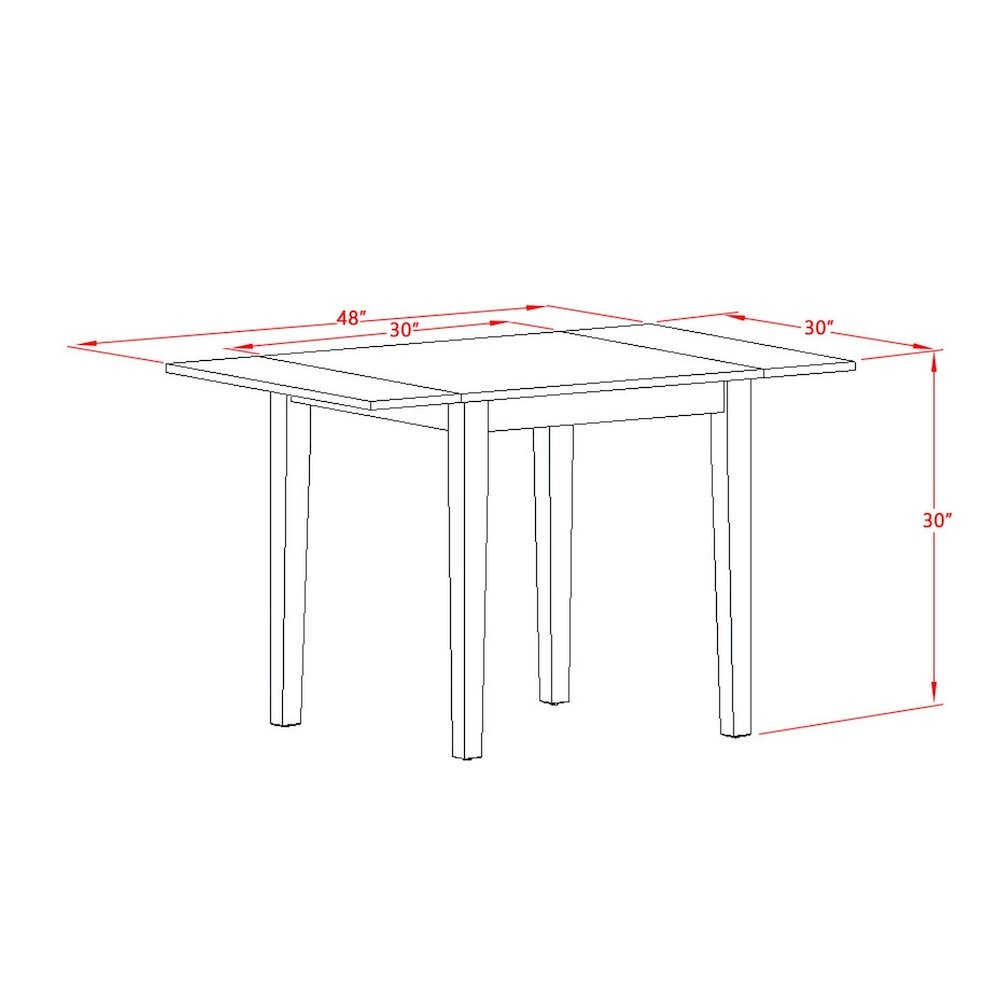 5 Piece Kitchen Table & Chairs Set Includes a Rectangle Dining Room Table
