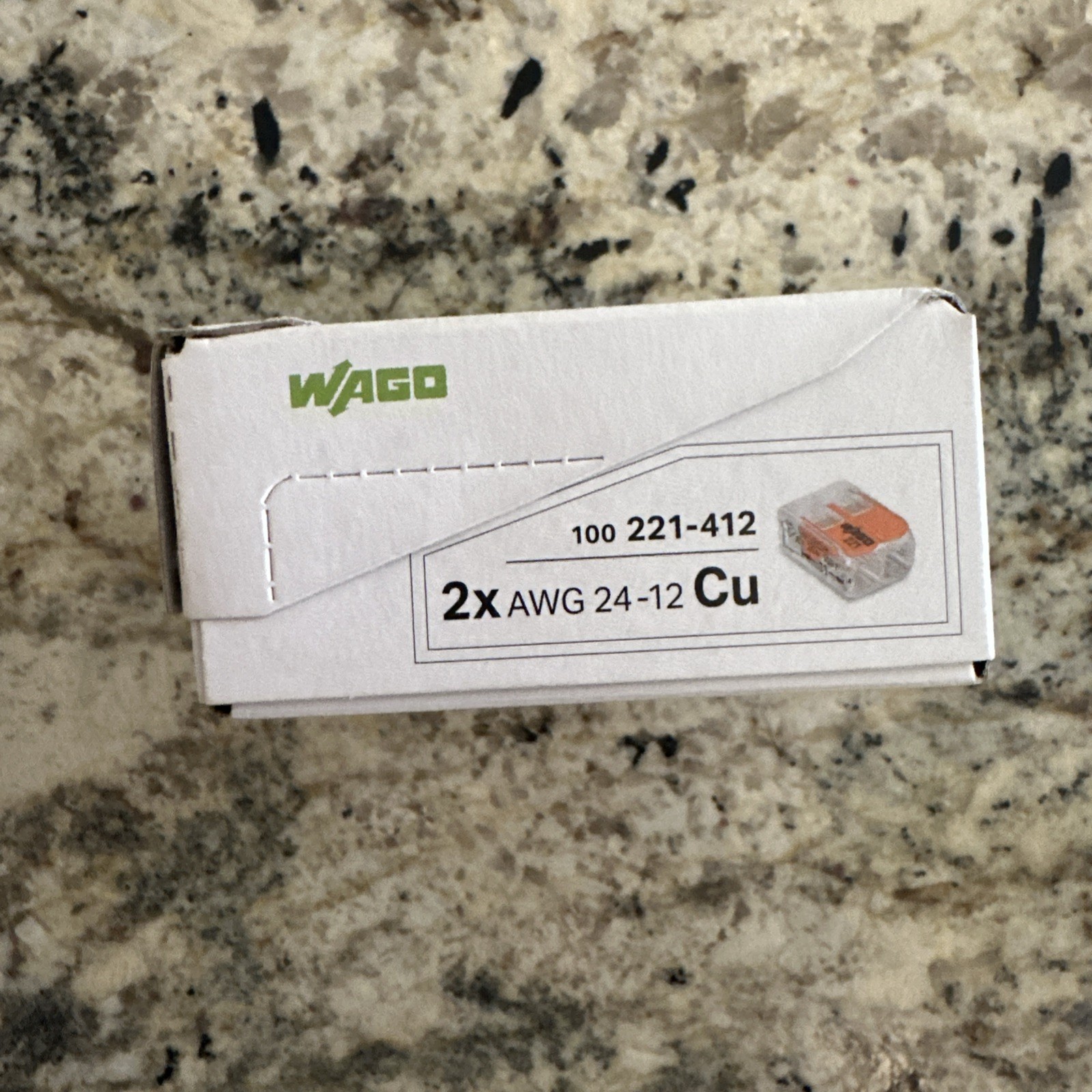 Wago 221-412 LEVER-NUTS 2 Conductor Compact Connectors 100 PK