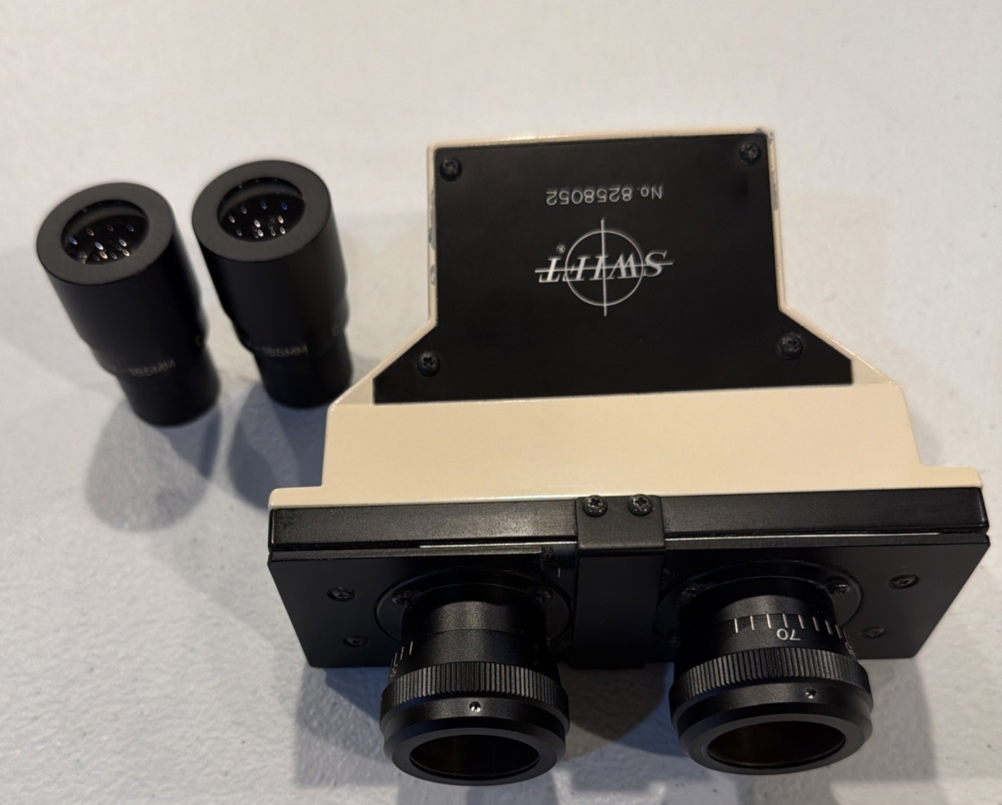 Swift Binocular Microscope Head # 8258052 and lenses W10X-185MM D