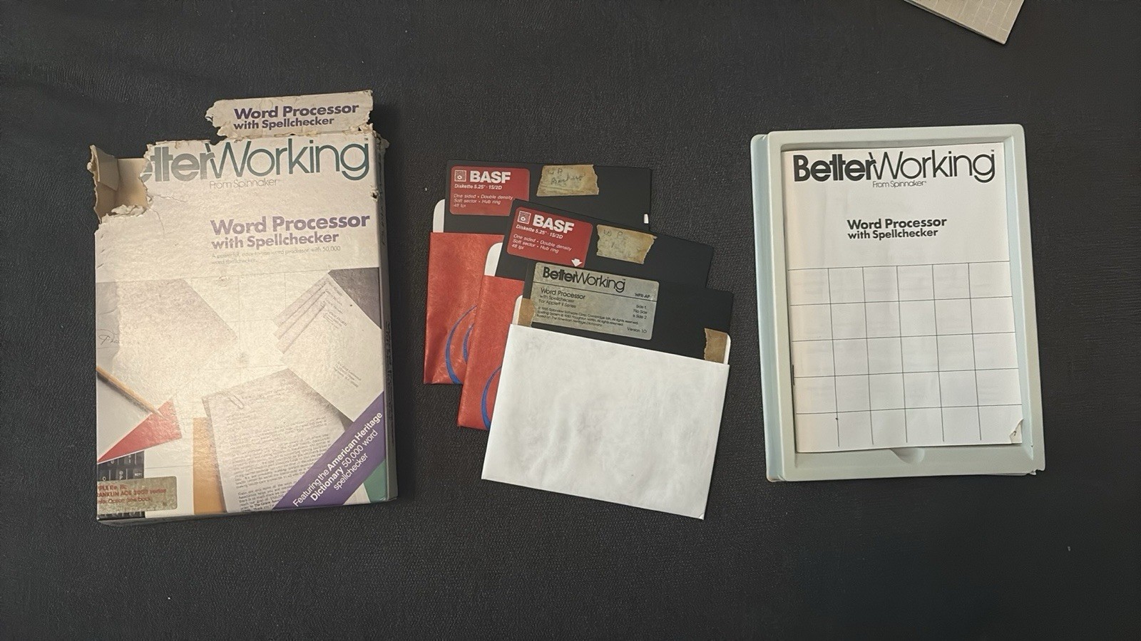 Apple II Software & Manual lot - DOS 3.3; Better Working; Choplifter! - UNTESTED