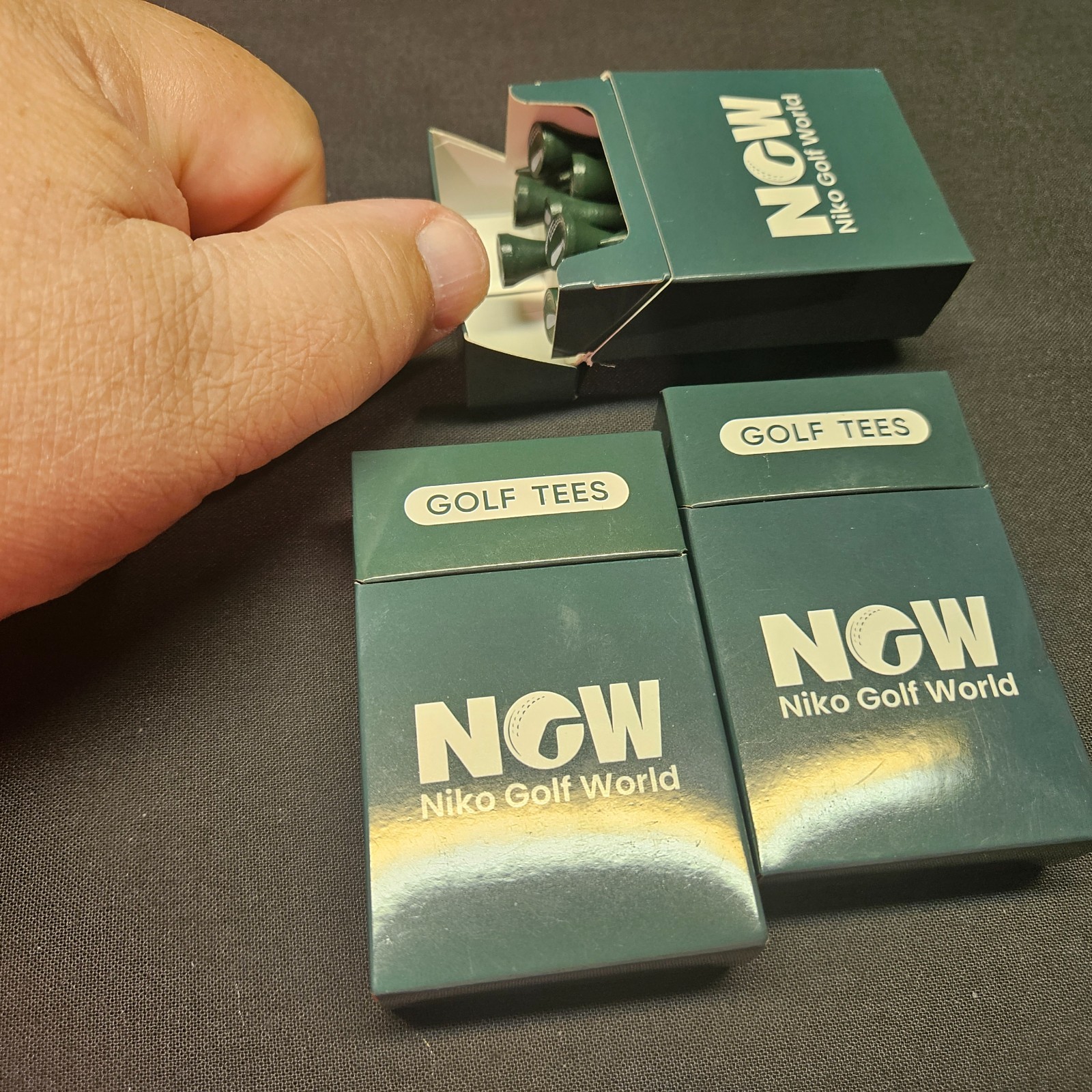 3 niko golf world boxes of golf tees