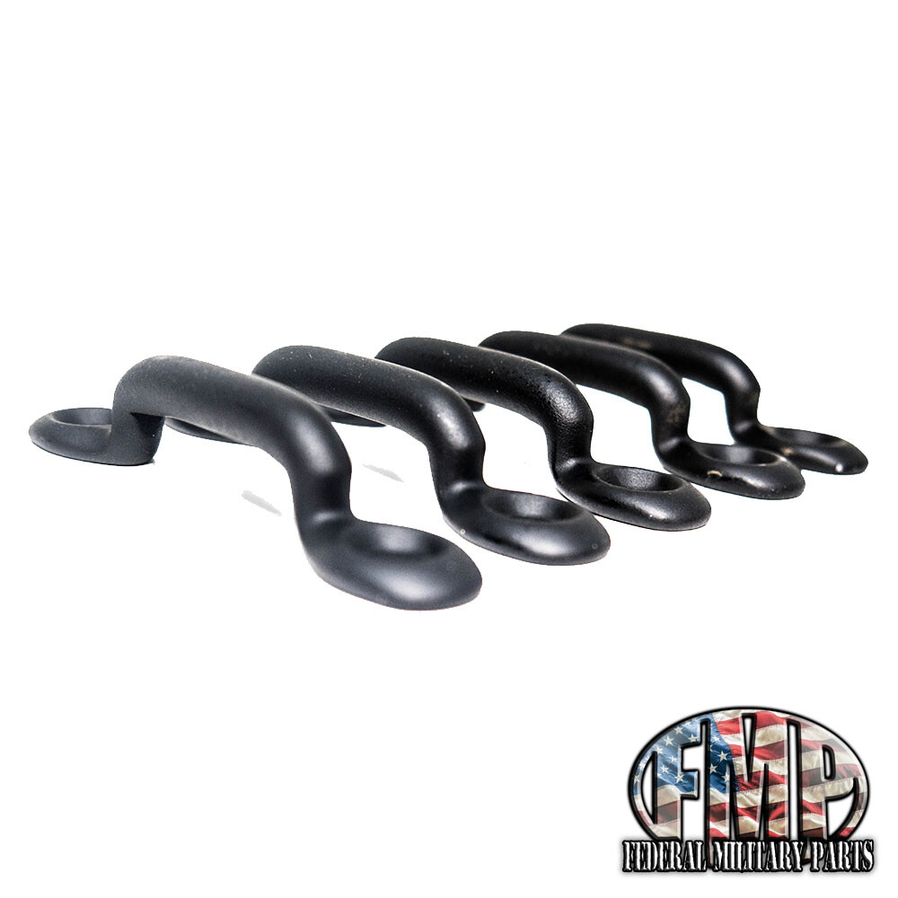 5 Pack Black Military Canvas Tarp/Canvas Hook (B) Tie Down for M998 Humvee M1102
