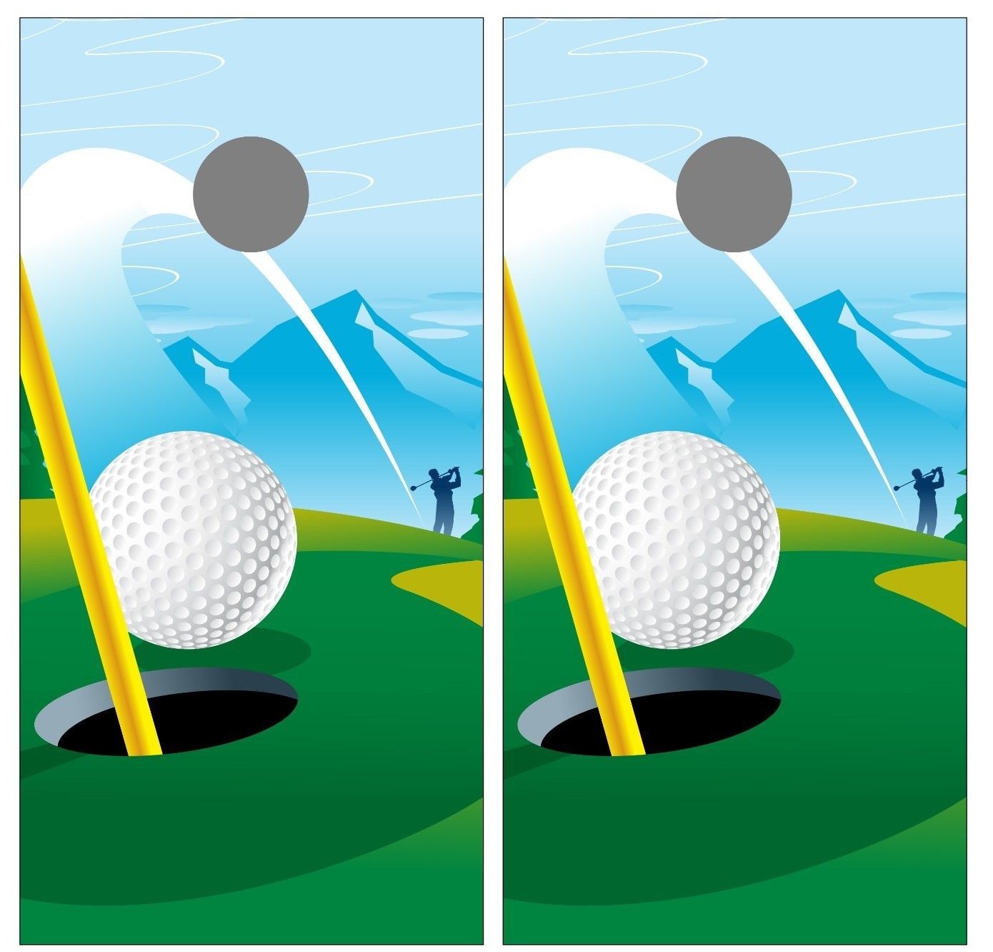 Golf Cornhole Board Decal Wrap Wraps