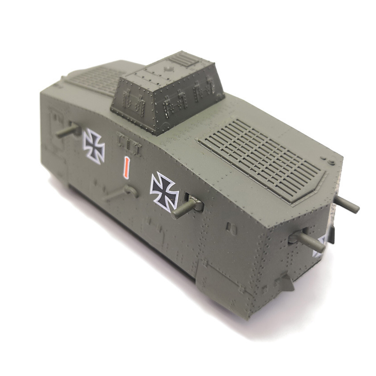 1：100 German WWI A7V Tank Model Simulation Military Vehicles Truck Collection