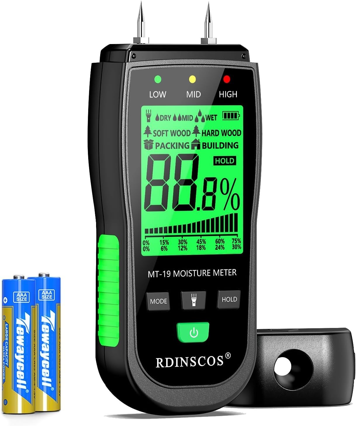 Medidor De Humedad Digital Detector De Fugas De Agua Prueba De Humedad New 2023