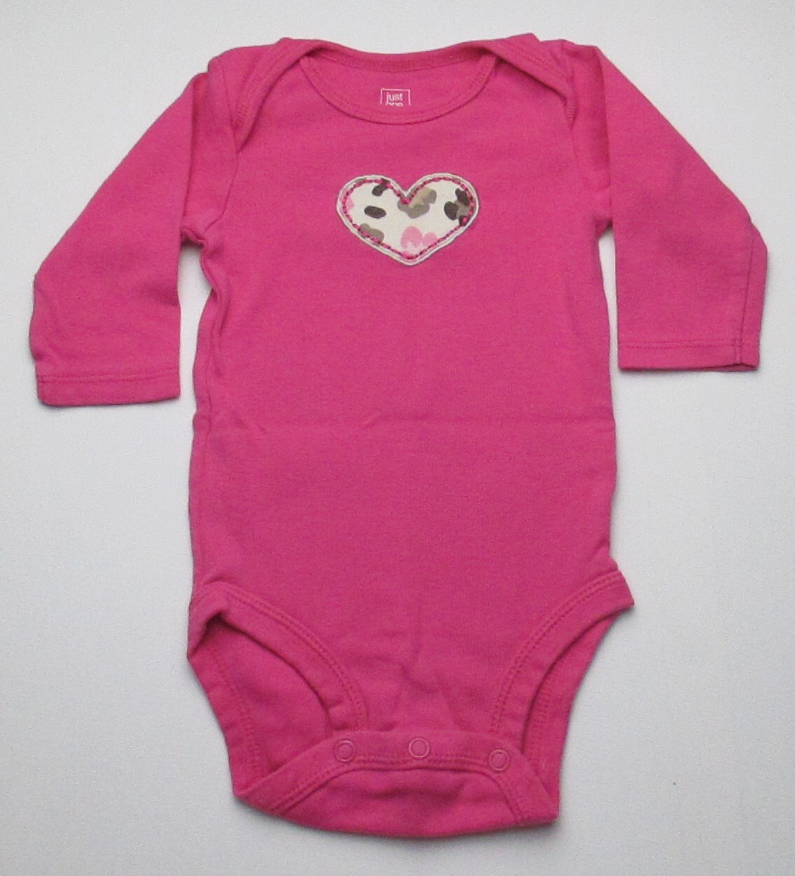 Infant Baby Girls 3 months Just One You Pink Heart Long Sleeve Shirt