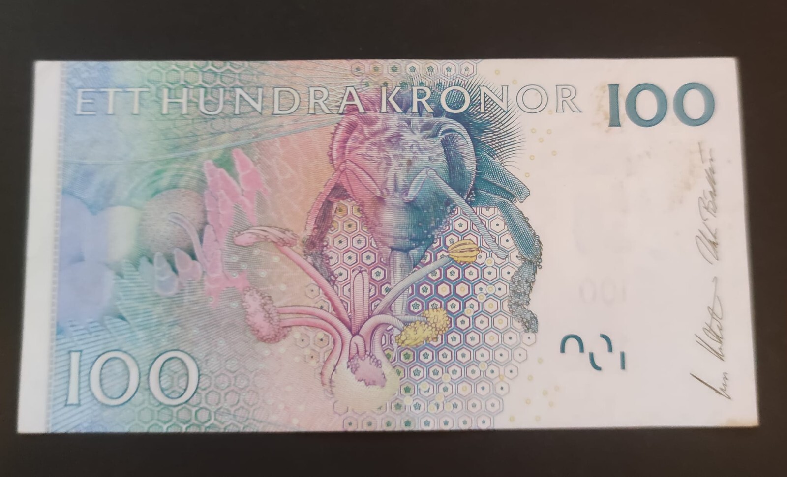 🔴SWEDEN 100 Kronor 2001 VF+ P65a🔴