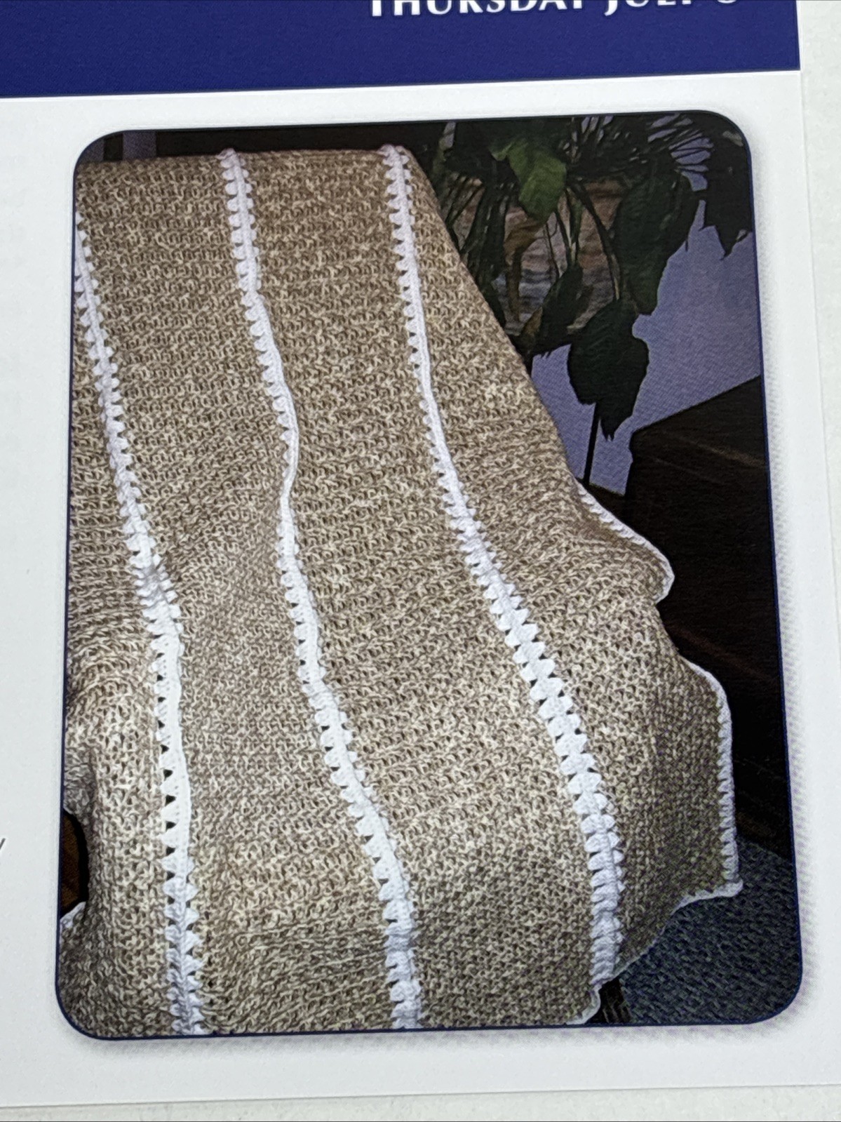 Panel Afghan Crochet Pattern Card Page