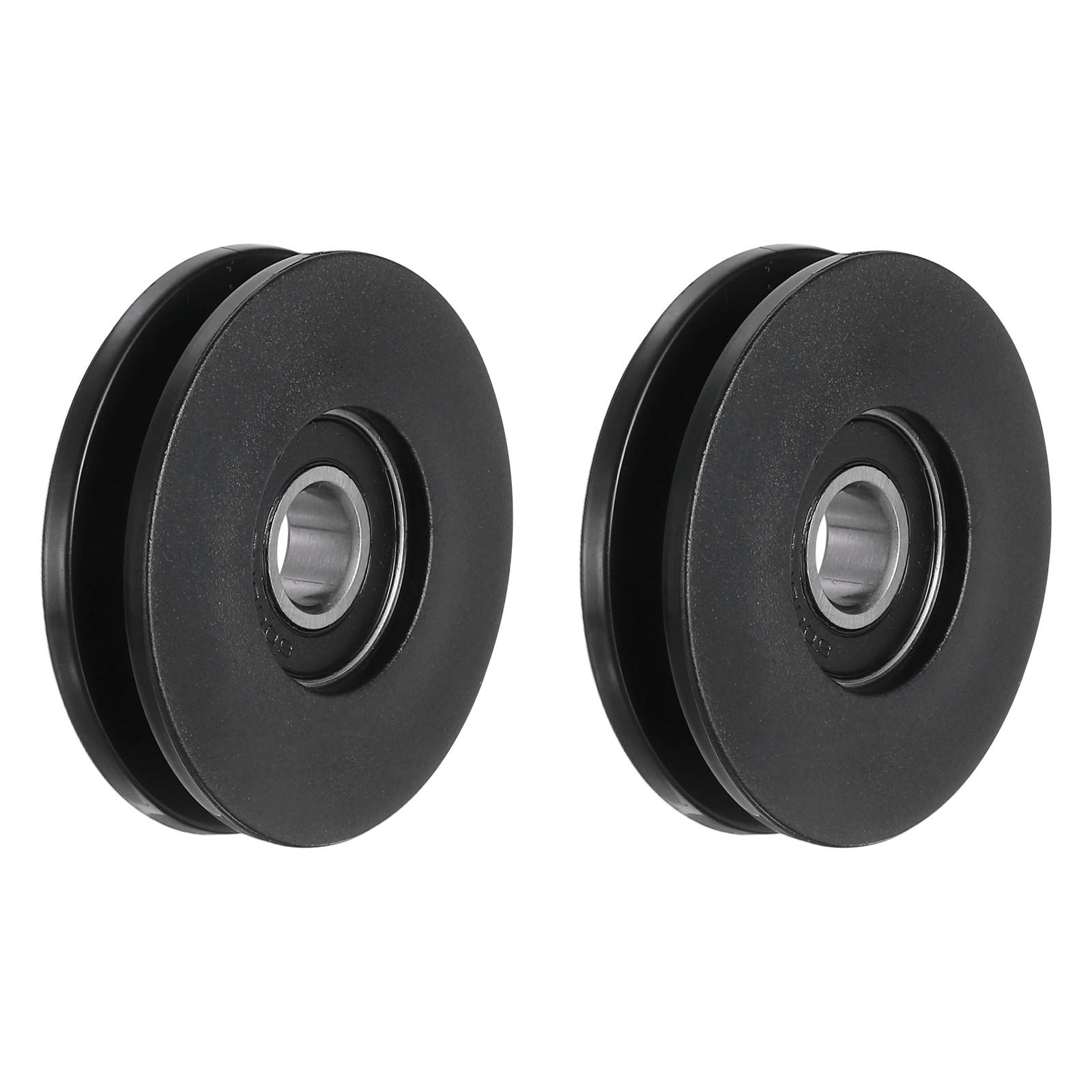 50mm / 1.97" Nylon Bearing Gym Pulley Wheel, Gym Wheel 2 Pcs & Steel Shaft