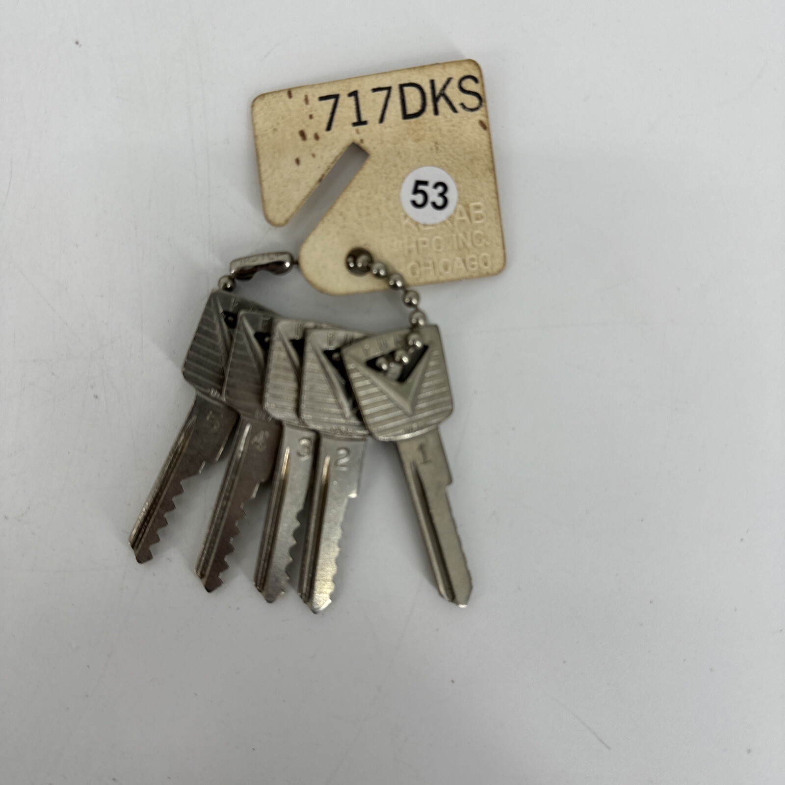 SET OF 5 Ford 717DKS Lock Guide Master Key Set #1-5 Made in USA 1127DP