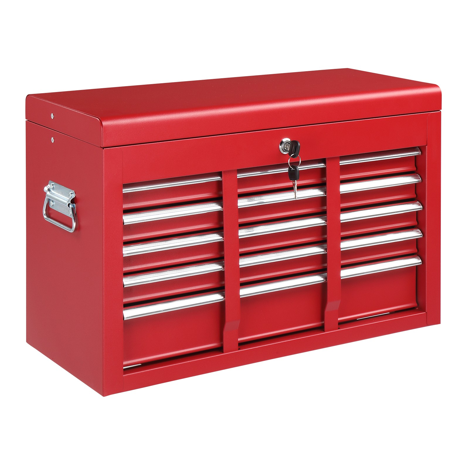 Red Tool Chest Steel Tool Storage Box with 5 Drawers & Locking System & Keys NEW