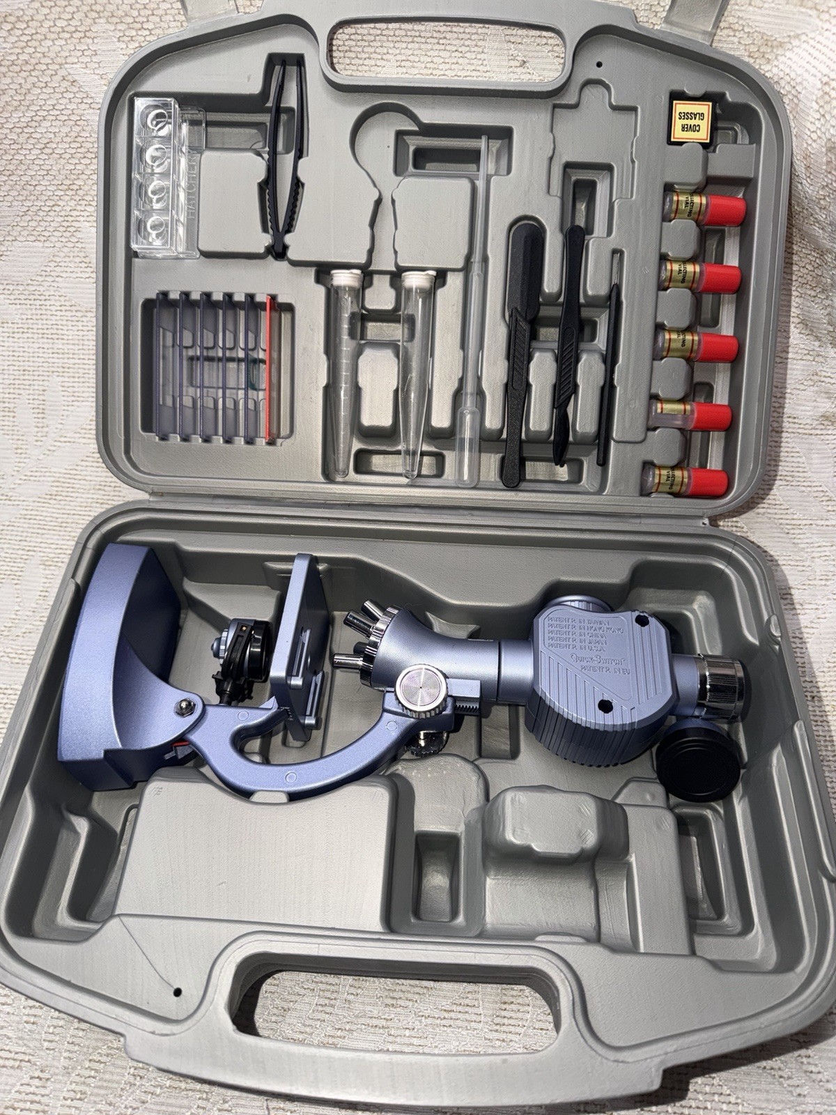 Microscope Kids 1200x Compound Microscope Science Kit Homeschool With Case
