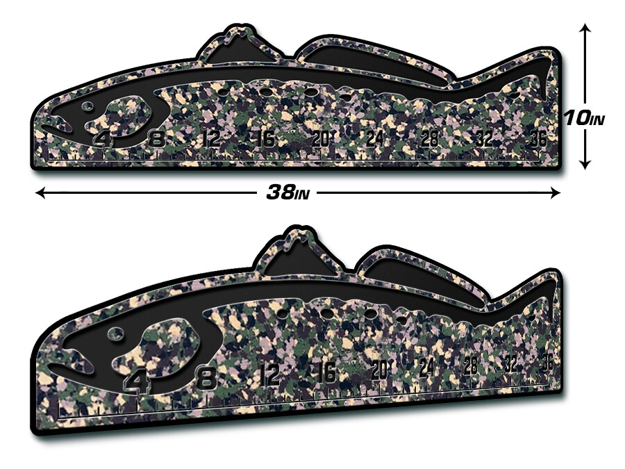 SeaDek 36" Trout Fish Ruler Marine EVA 3M Stick On Fly Fishing - ArmyCamo/Black