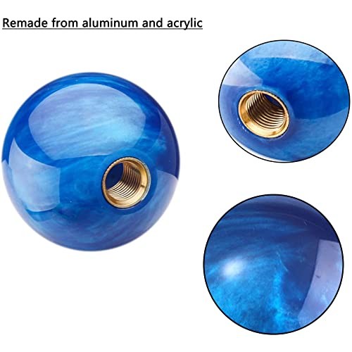 Shift knob Round Ball Marble Style Universal for Manual Automatic Dark Blue