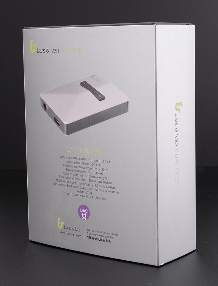 Lars & Ivan DAC-FIRE Portable Hi Res Audio Headphone Amp, Silver, One Size