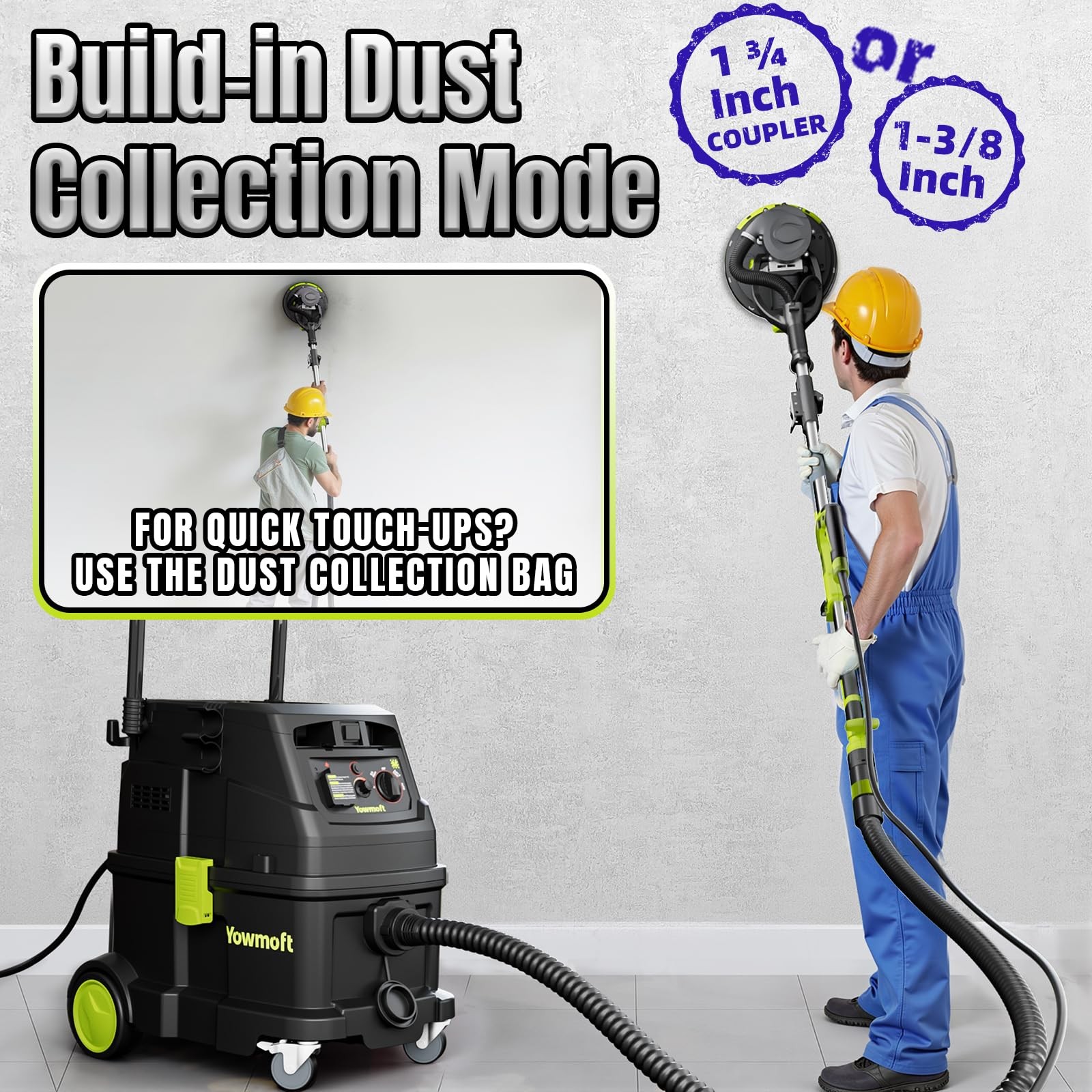 Drywall Sander, W Popcorn Ceiling Removal Tool, Automatic Drywall Sander