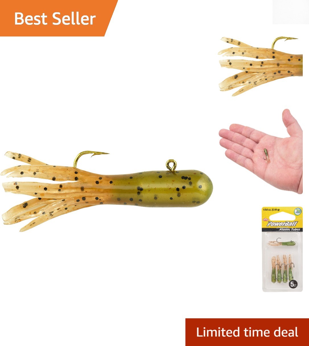 PowerBait Pre-Rigged Atomic Tubes Fishing Soft Bait