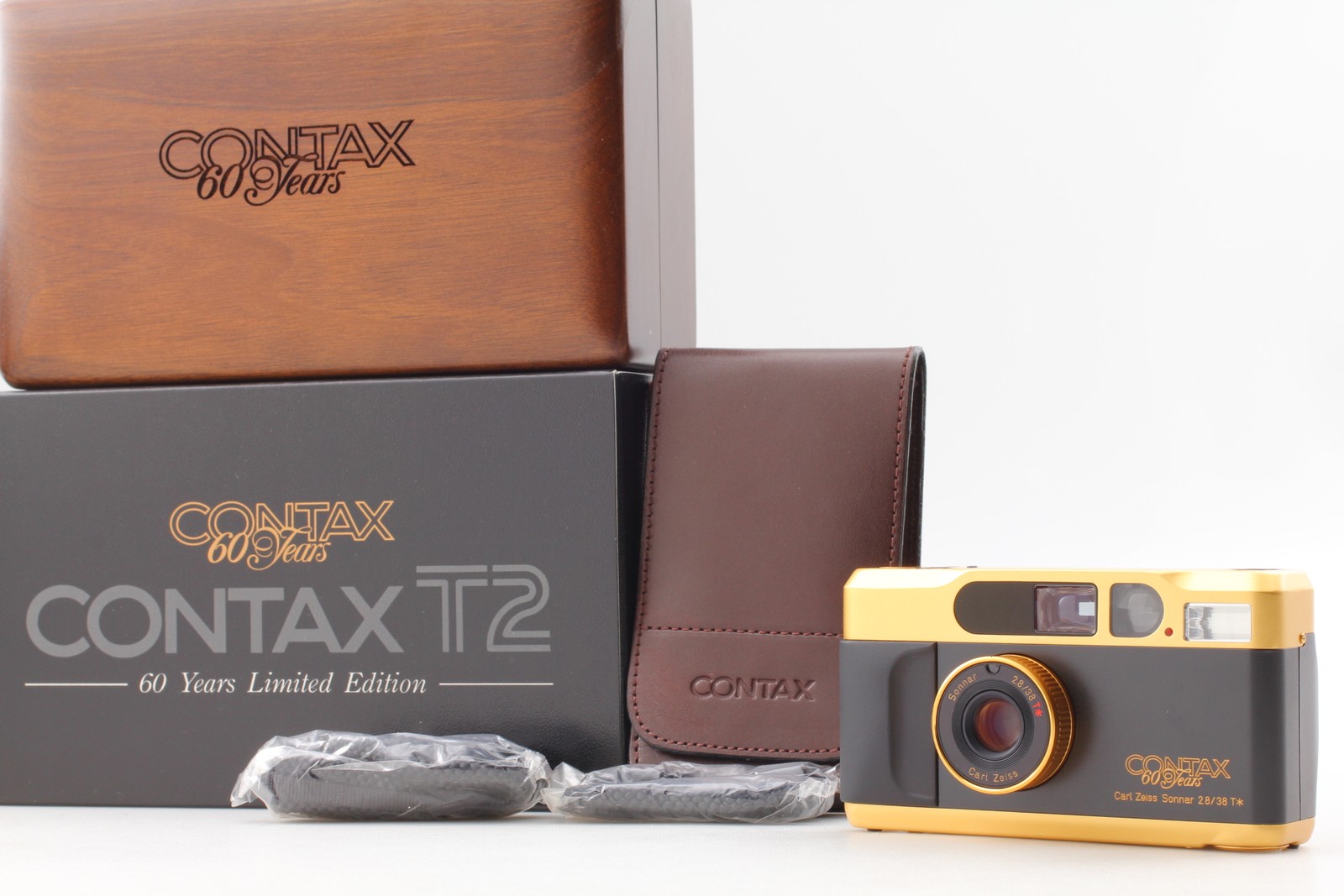 [Unused in Box] Contax T2 Gold 60th Anniversary Limited Film Camera From JAPAN