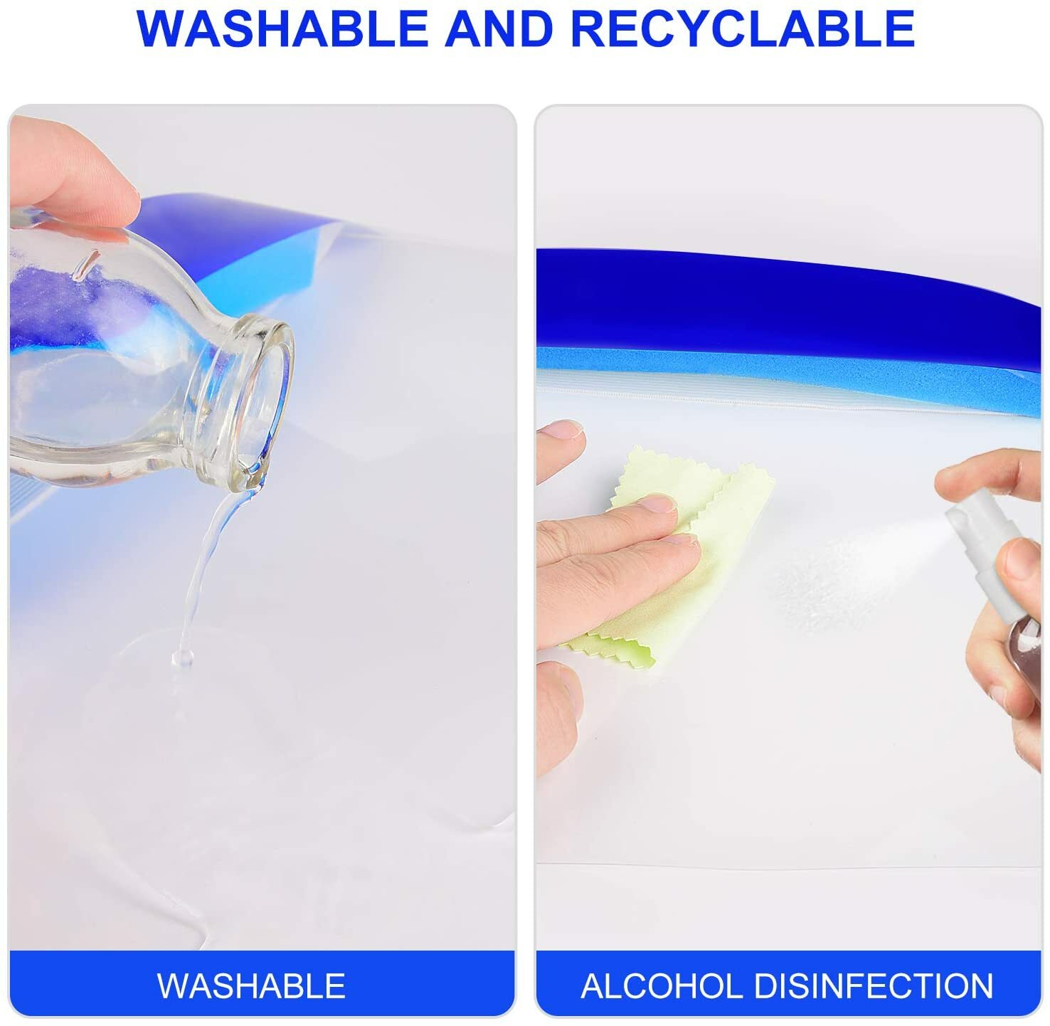 5 Pack Face Shield Reusable Washable Safety Protection Clear Anti Splash 