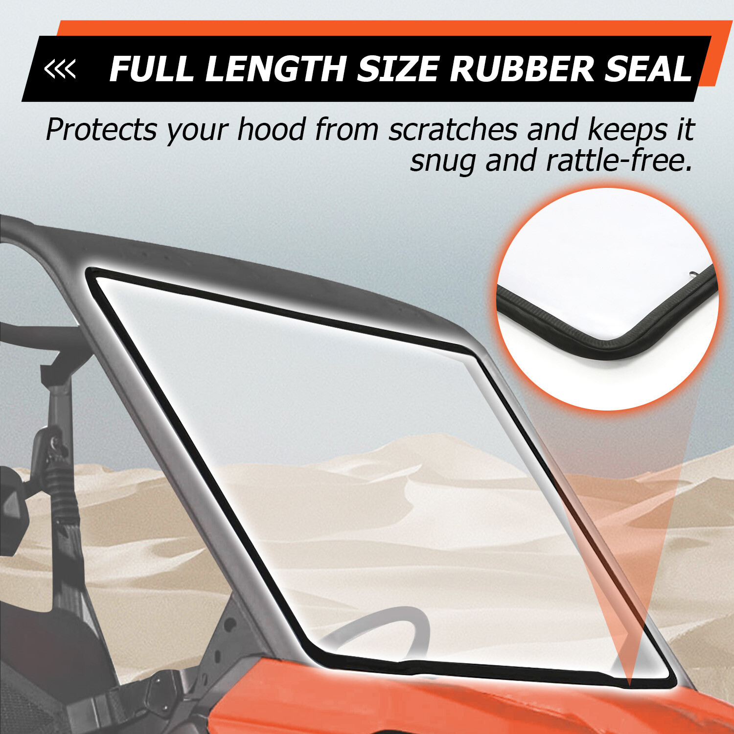 KOJEM Clear Full Front Full Windshield For Can am DEFENDER (2016+) HD5 HD8 HD10