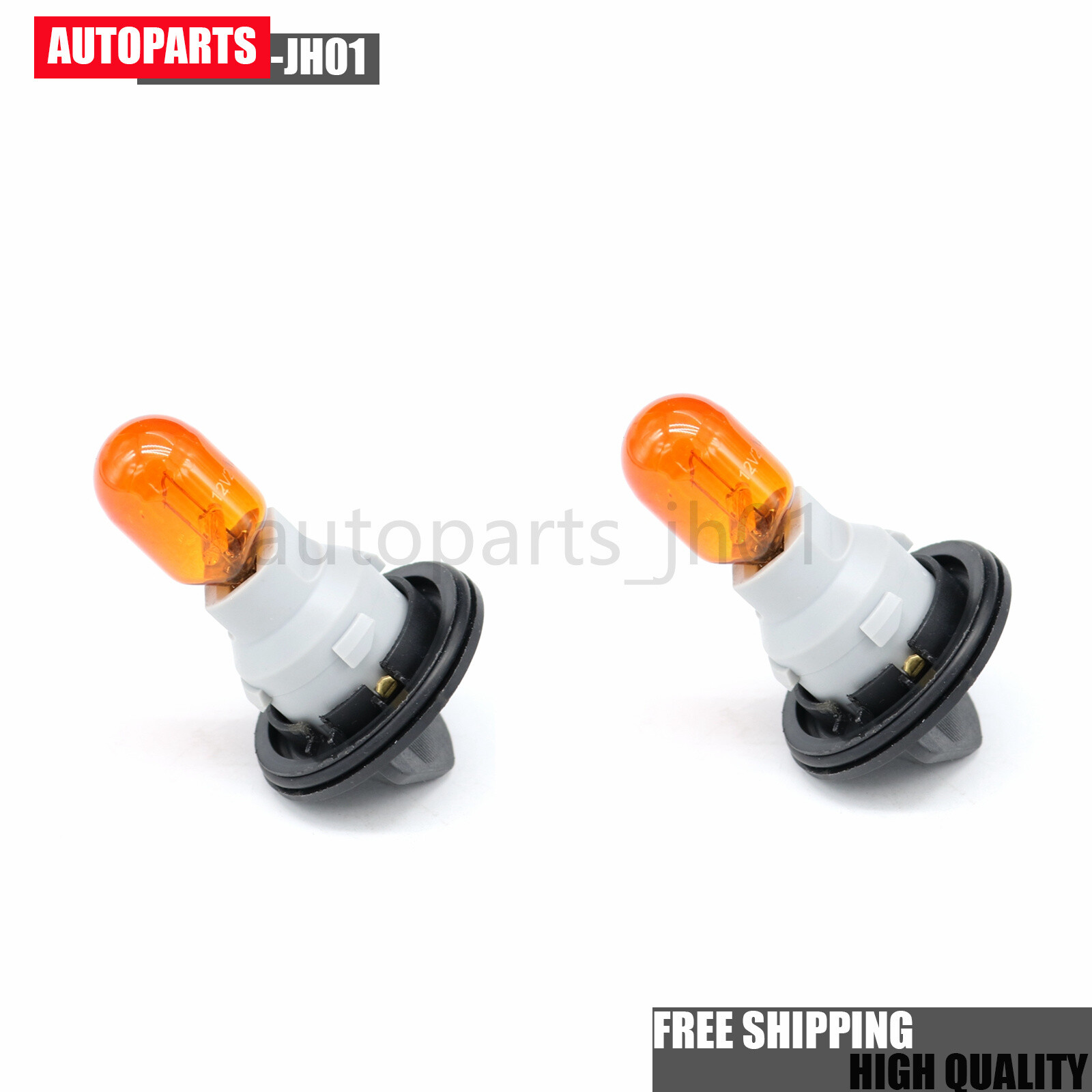 For 15-20 Chevrolet Tahoe 5.3L 6.3L 2Pcs Front Turn Signal Lamp Sockets w/Bulbs