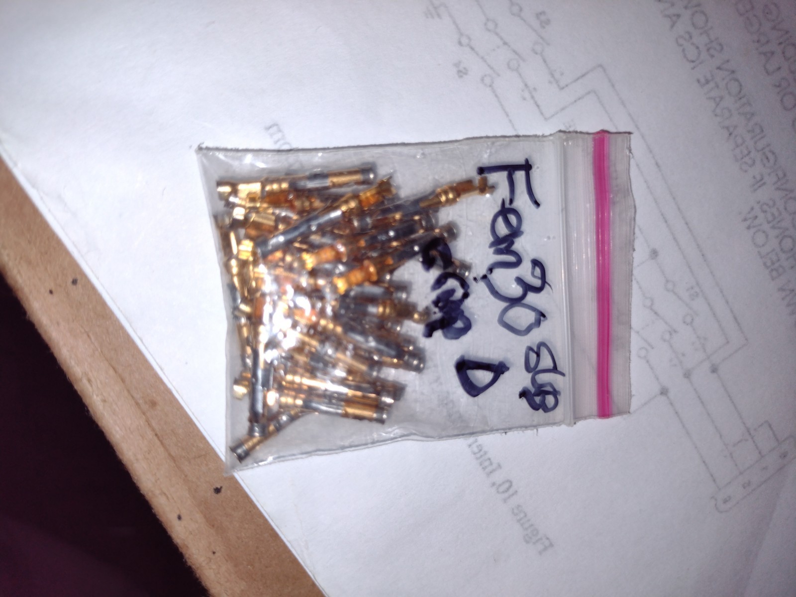 Sub D FEMALE contacts Gold Plated