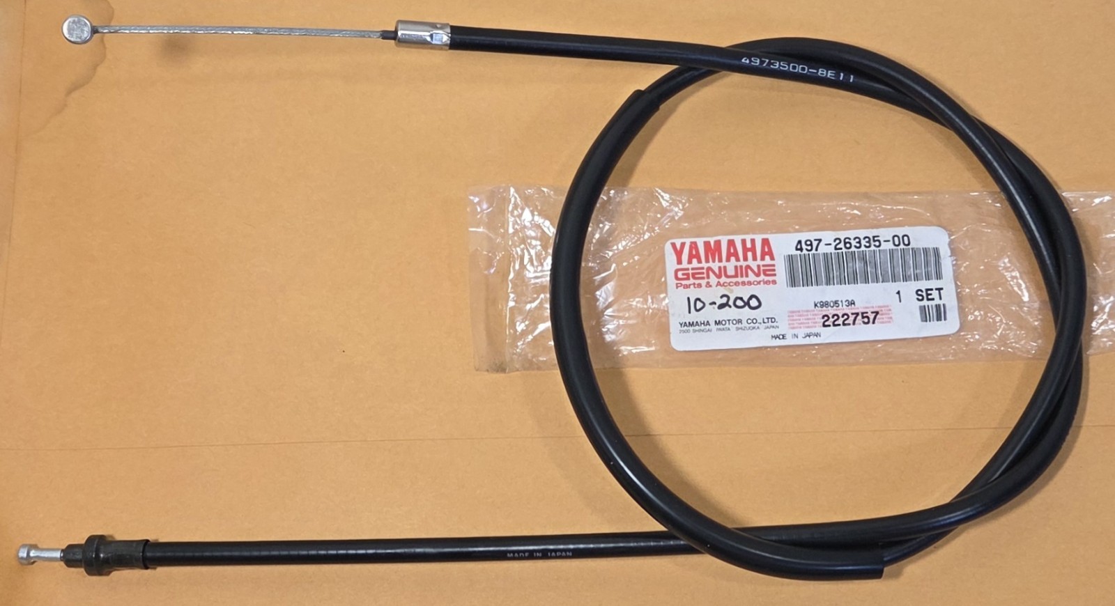 1 NEW 1969-1973 Genuine Yamaha HT1 LT2 LT3 Factory Clutch Cable OEM 497-26335-00