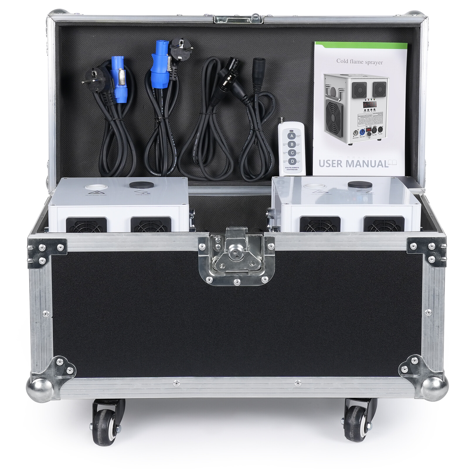 700W Cold Spark Firework Machine Stage Effect Wedding DMX DJ Party w/Flight Case