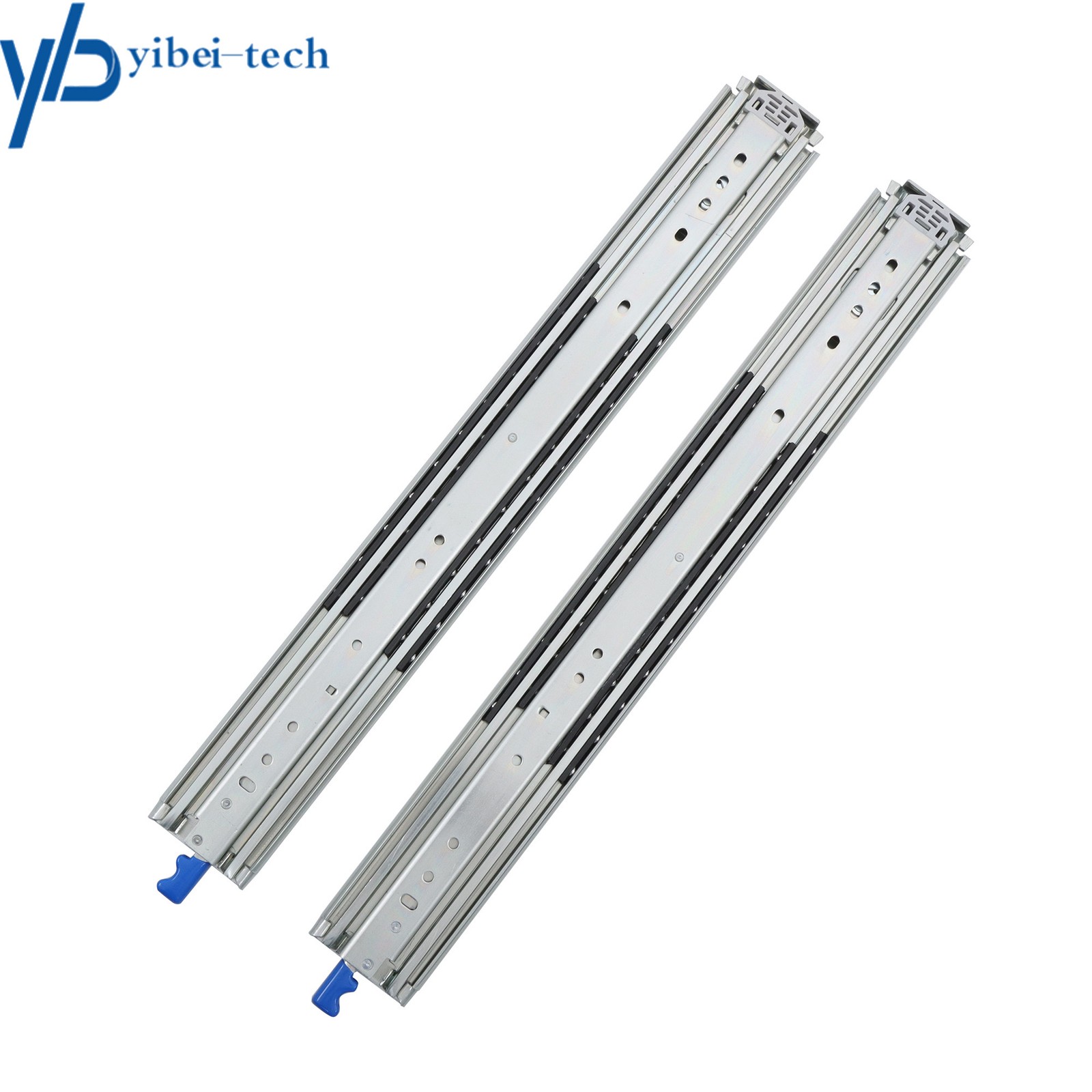 1 Pair Locking Drawer Slides 24" Full Extension & Lock 500 lb Load Capacity