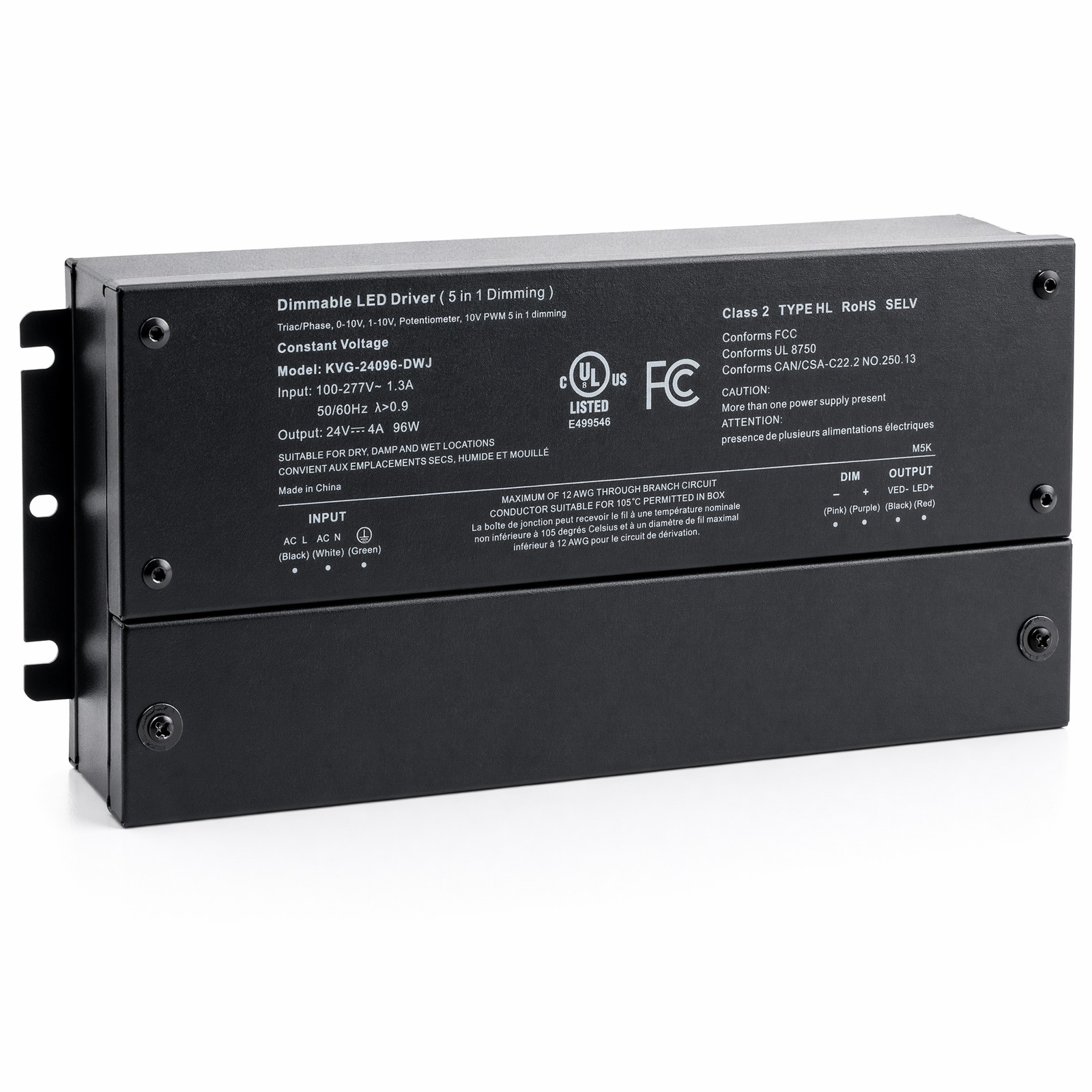 AC to DC Power Supply  Dimmable Power Supply 96W 24V for LED Strip Light