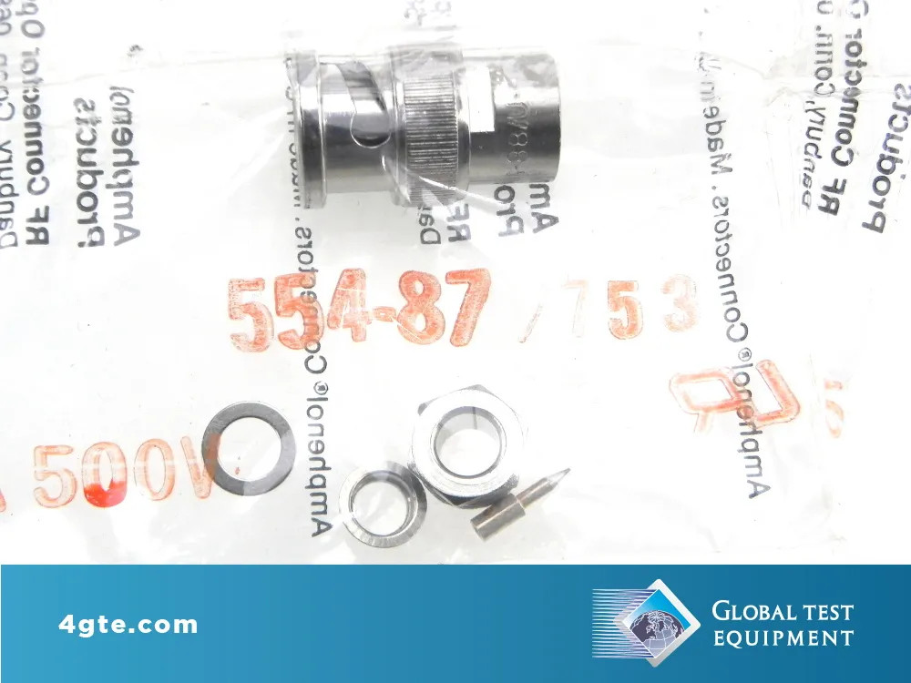 Amphenol 554-87 753 BNC (M) UG-88/U 50 Ohm Lot of 4