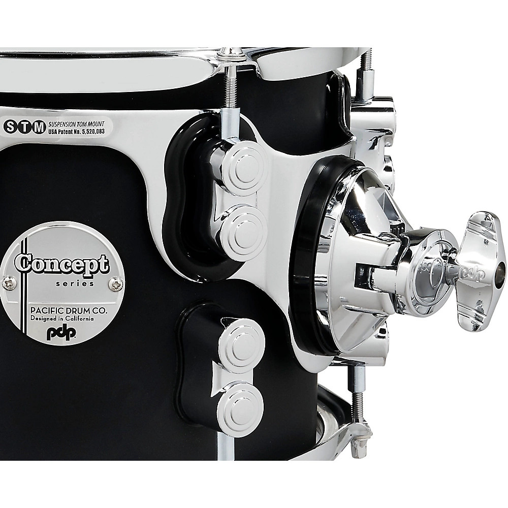 PDP by DW Concept Maple 5-Piece Shell Pack with Chrome Hardware Satin Black