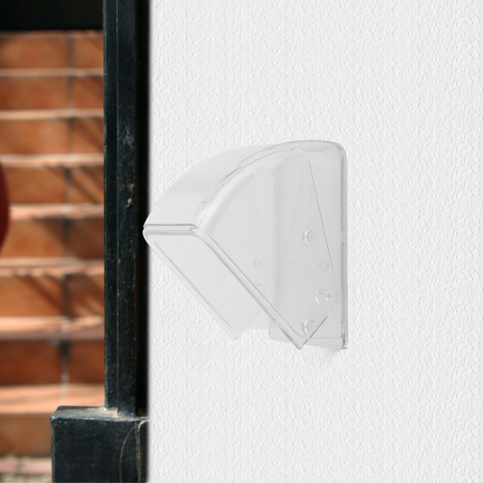 Easily Installed Weather Resistant Doorbell Cover with Key Holder Feature