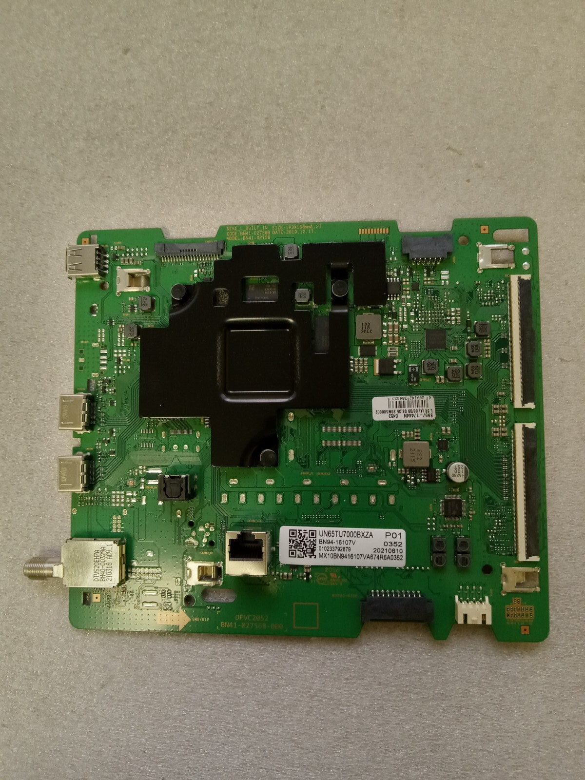 65" un65tu7000 main Samsung BN94-16107V Main Board UN65TU7000BXZA