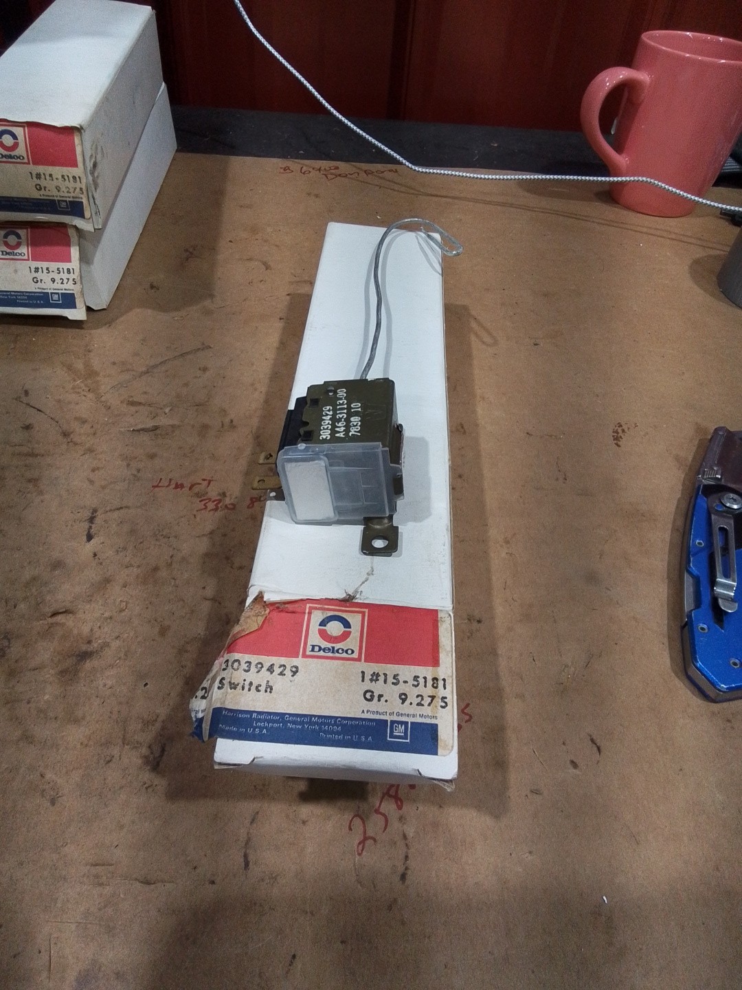 GM 3039429 A/C Temp Control Switch 1977-79 Corvette NOS