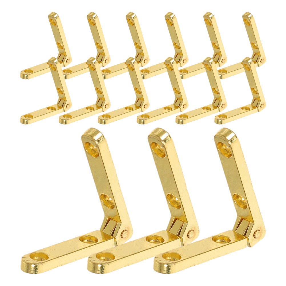 20 Pcs Cabinet Door Hinges Finish Hidden Hardware for Small Boxes