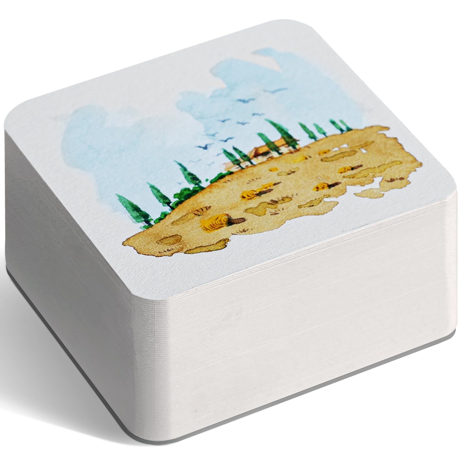 2.6x2.6 Inch Mini Watercolor Sketchbook 80 Sheets 100% Cotton 140LB 300GSM