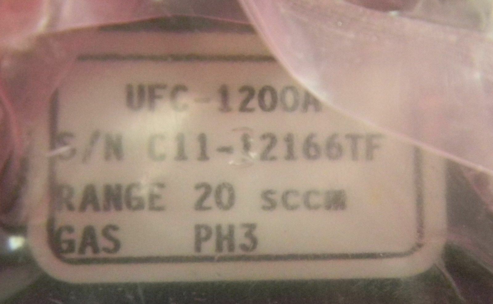 Unit UFC-1200A, Mass Flow Controller, Gas- PH3, Range- 20 SCCM, 1/4" M I/O
