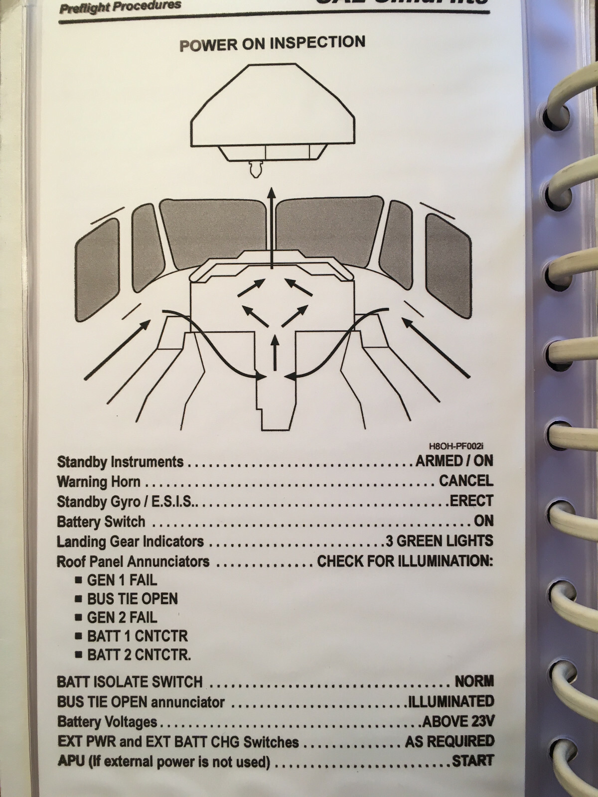 CAE SimuFlite Hawker 800 Operating Handbook