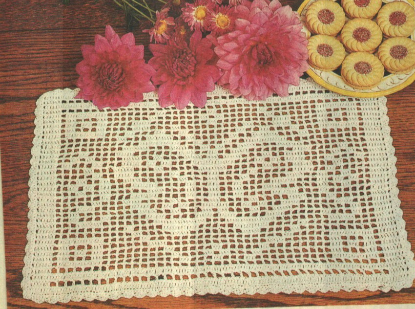 BUTTERFLY PLACEMAT HOME DECOR CROCHET PATTERN INSTRUCTIONS