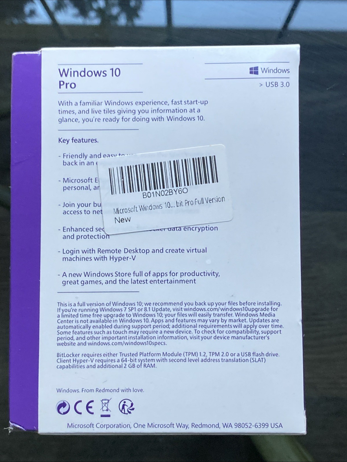 Microsoft Windows 10 Pro 32/64 Bit Flash Drive (FQC08789)